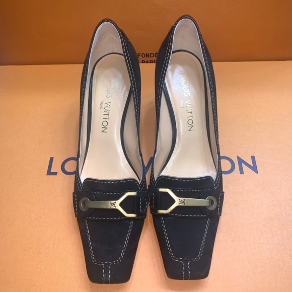 Louis Vuitton black Suede Morsetto loafer pump - Picture 3 of 9